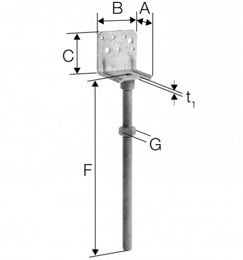 Post base LS  60 x  65